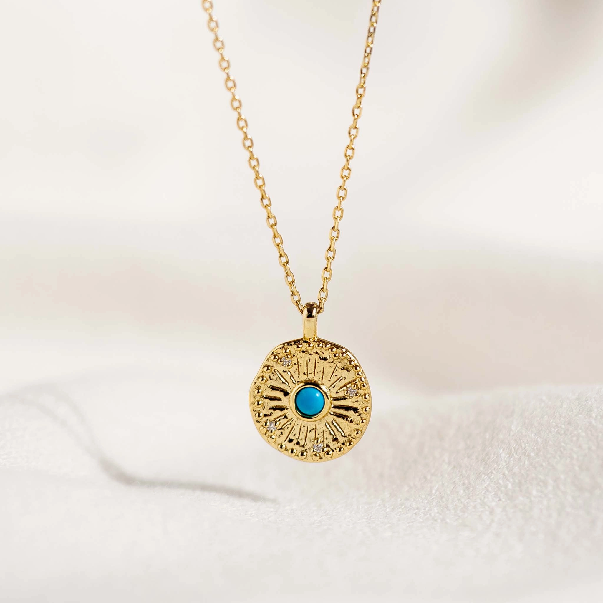 Gold Coin Necklace - Odina Romantic Detail Souvenir Jewelry