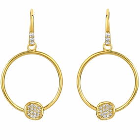 Beautiful Appearance Opulent Accessory Yellow-Tone Sterling Silver Floating Clustered Charm Earrings