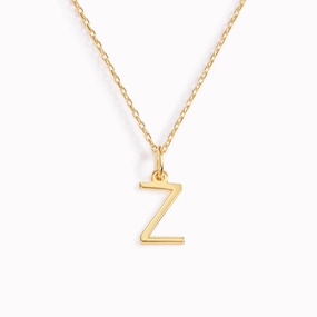 Professional Style Influencer Jewelry Z Necklace / Gold Initial Necklace
